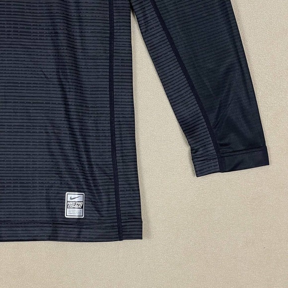 Nike Pro Combat Athletic Top Adult Extra Large Black Compression Hyperwarm Mens - Picture 3 of 14